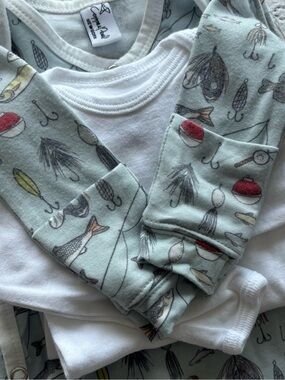 Newborn Bamboo Bundle | Copper Pearl Gone Fishing Set